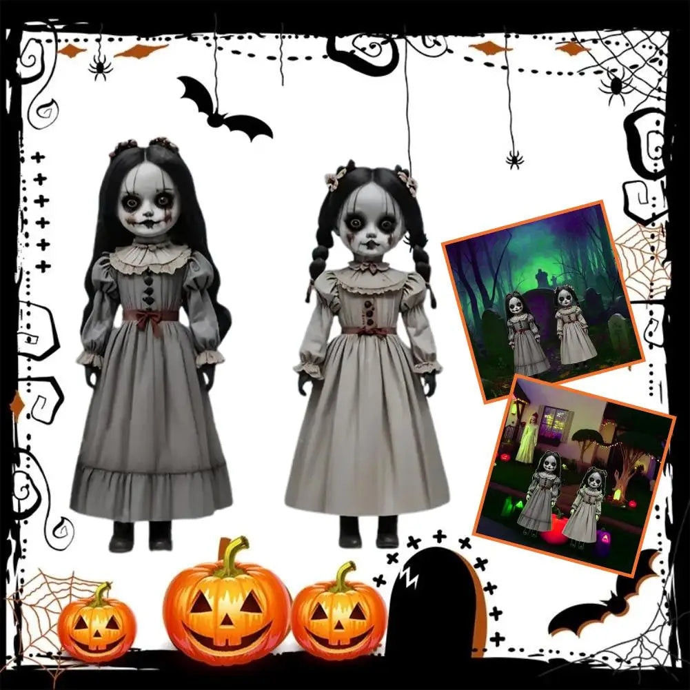 Outdoor Halloween Ghost Figurines with Ground Stakes for Yard Displays – 2 Pack | Thomler