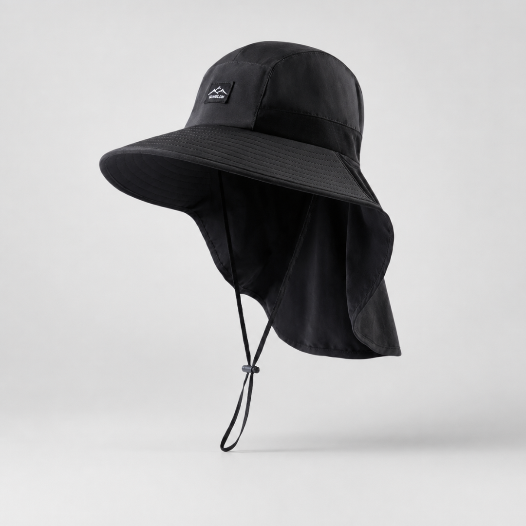 Wide Brim Hiking Hat with Neck Flap & UPF 50+ Sun Protection for Trail Running, Backpacking & Summer Outdoor Adventures | Thomler