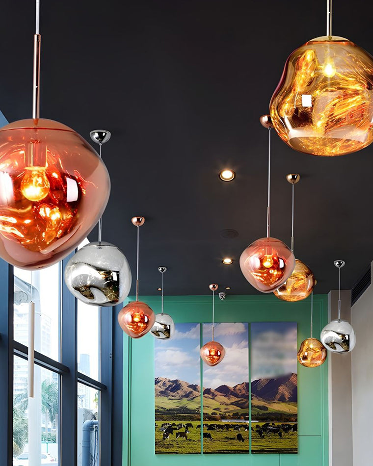 Pendant Light Acrylic Melt Design E27 15.0 cm Warm White Dining Room Kitchen Island Hanging Ceiling Lamp | Thomler