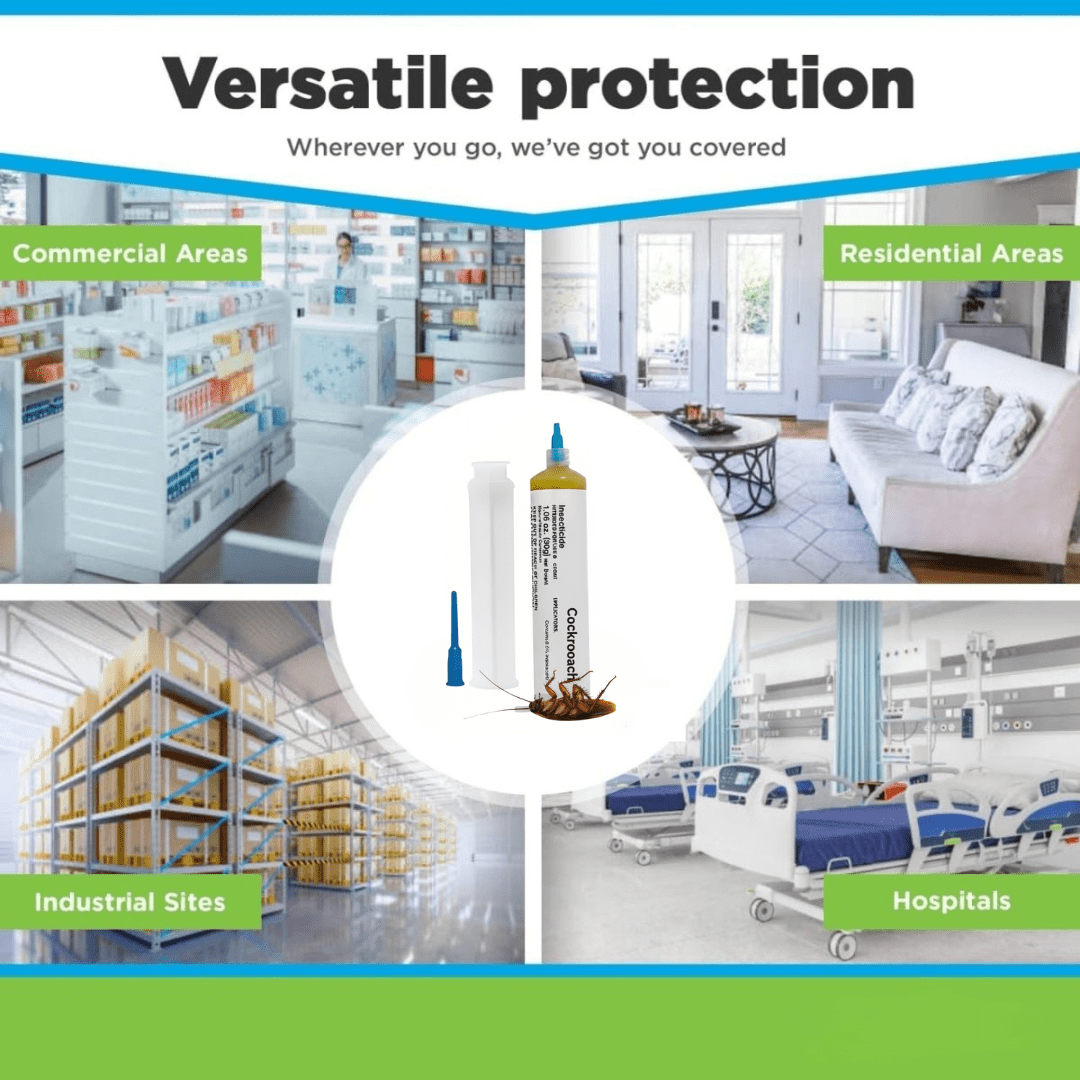 Cockroach Gel Bait Indoxacarb 1.1 oz Effective Home Kitchen Bathroom Pest Control | Thomler