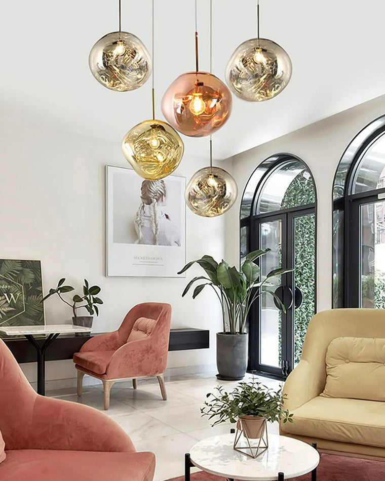 Pendant Light Acrylic Melt Design E27 15.0 cm Warm White Dining Room Kitchen Island Hanging Ceiling Lamp | Thomler