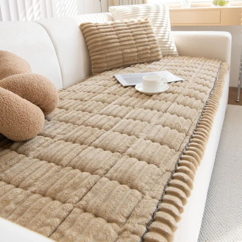 Plush Furniture Throw for Sectionals & Couches – Anti-Slip Fleece Protection for Living Room, Bedroom, Pet-Friendly Homes | Thomler