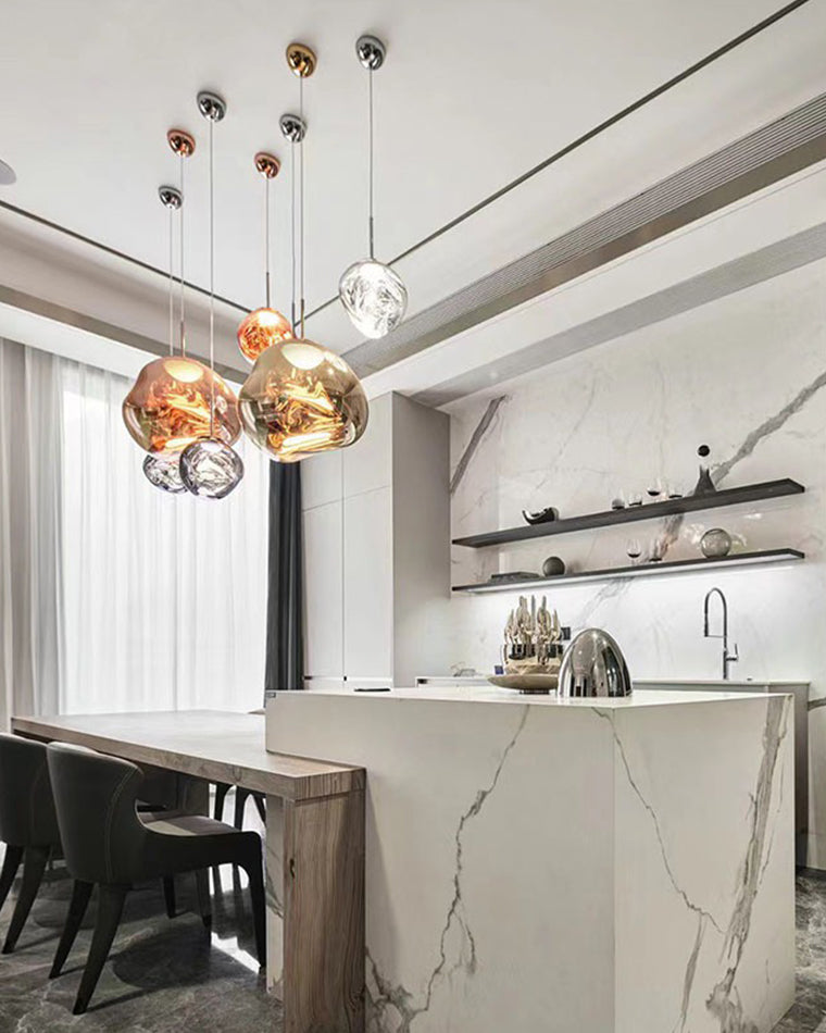 Pendant Light Acrylic Melt Design E27 15.0 cm Warm White Dining Room Kitchen Island Hanging Ceiling Lamp | Thomler