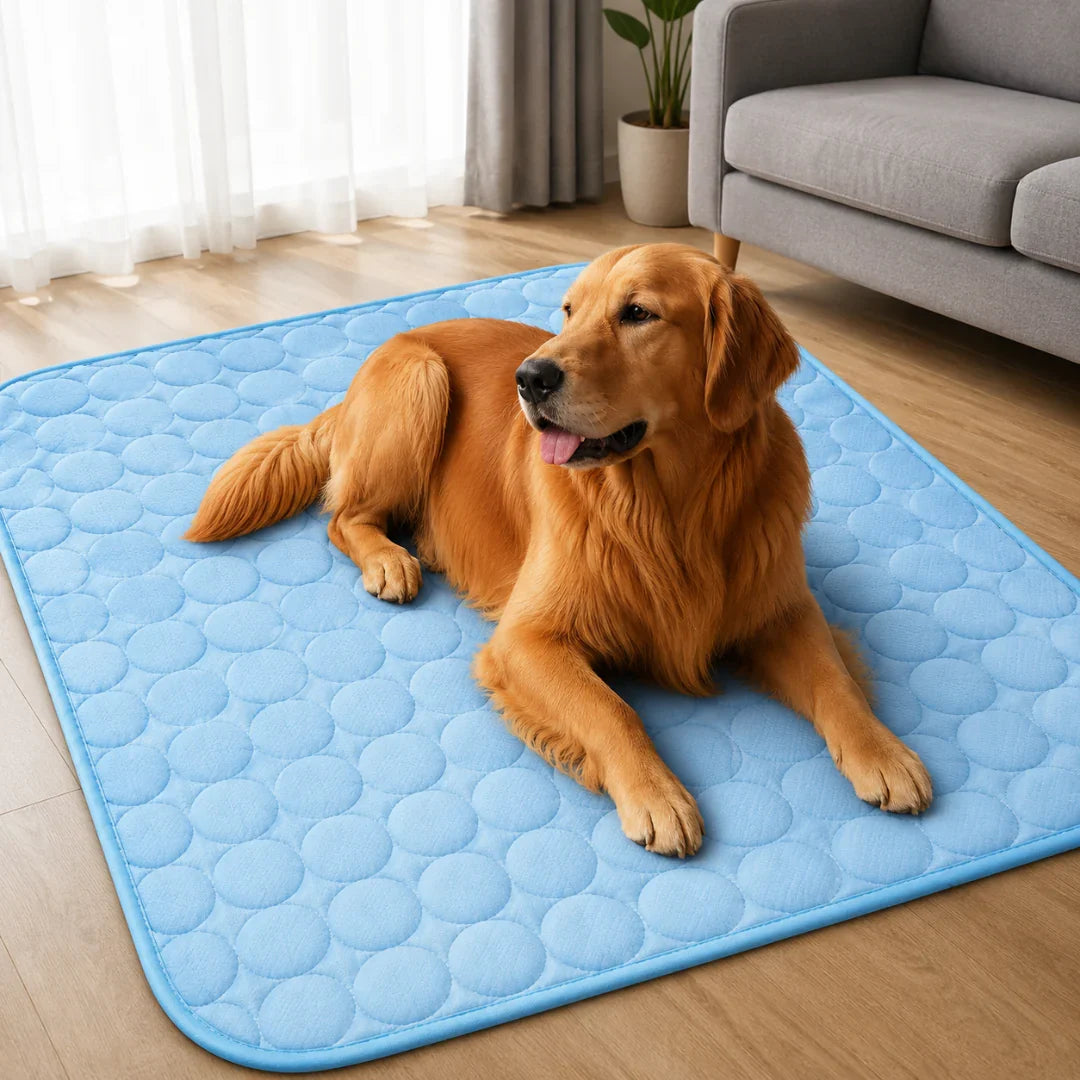 Machine-Washable Cool-Touch Pet Bed Pad for Dogs & Cats – Travel-Ready Foldable Chill Blanket for Summer Heat Relief, 6 Size Options for | Thomler