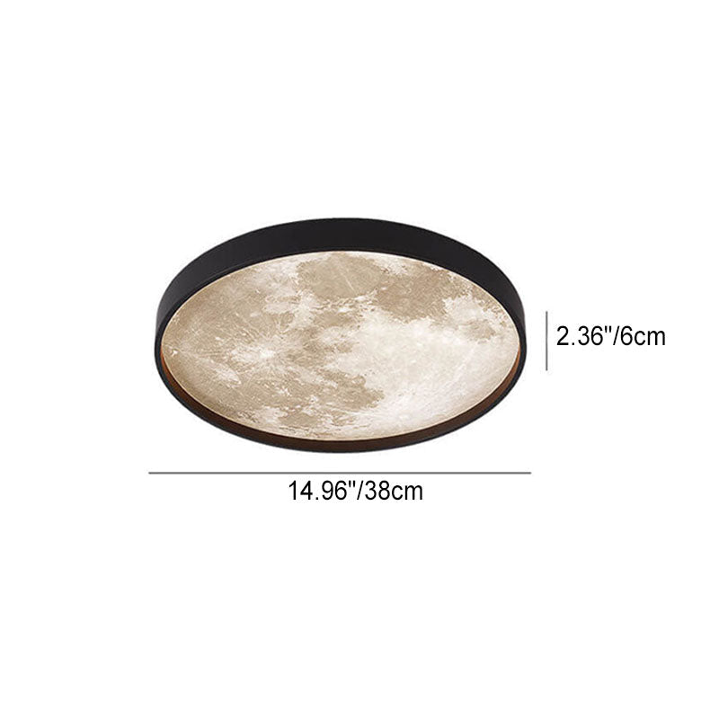 LED Flush Mount Ceiling Fixture with Remote Control - Acrylic Disc Overhead Panel for Bedroom, Kitchen, Hallway | Thomler