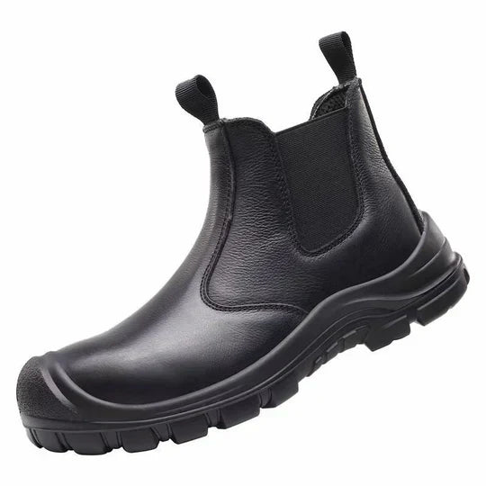 Steel Toe Work Boots with Arch Support & Cushioned Insole for Construction & Warehouse | Thomler