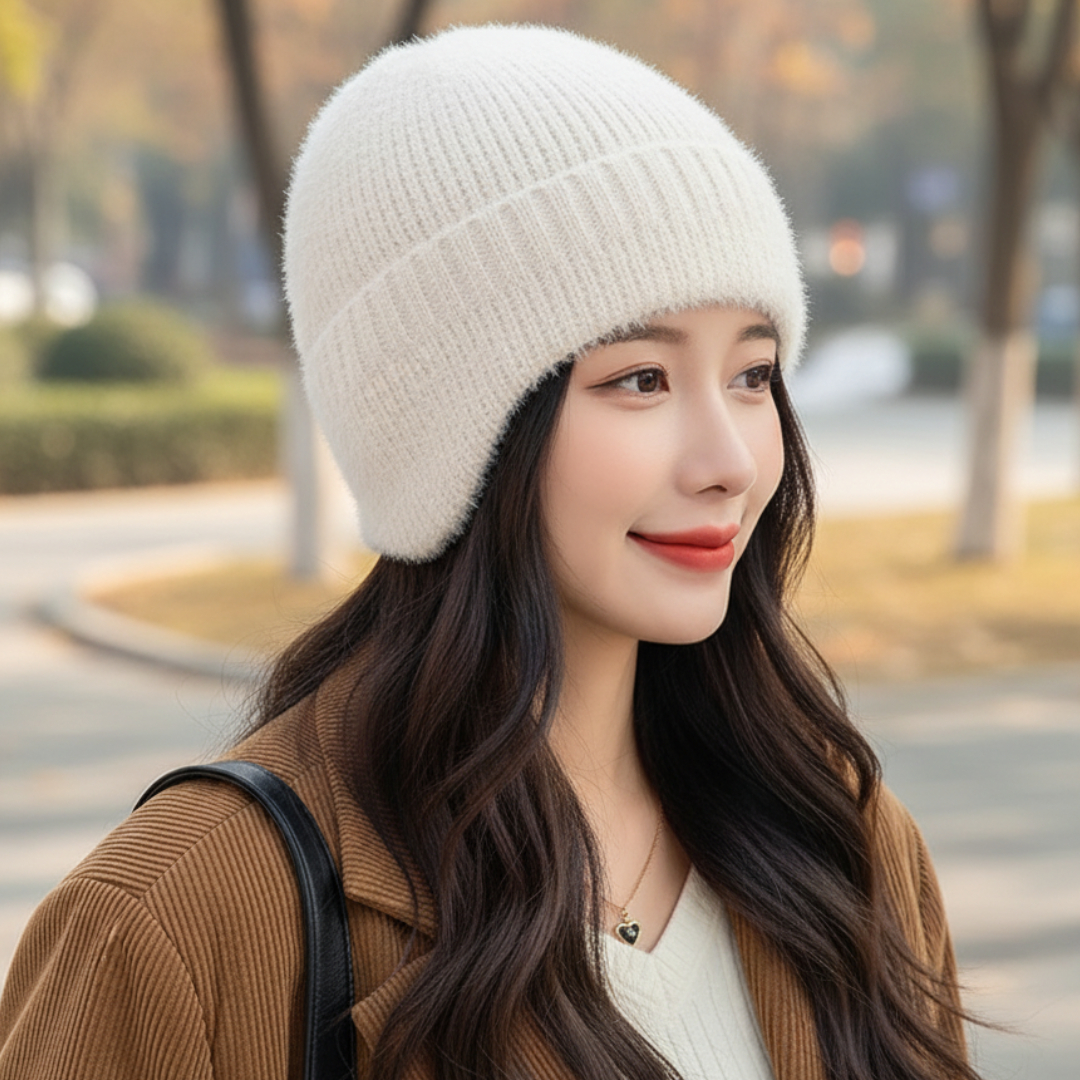 Knit Beanie with Ear Flaps for Women – Soft Fleece-Lined Winter Hat for Cold Weather, Outdoor Activities & Daily Wear | Thomler