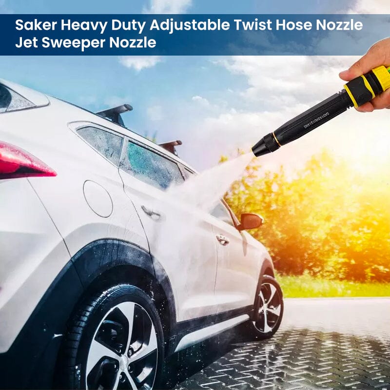Rotating Metal Garden Hose Nozzle with Adjustable Spray Patterns for Lawn Watering & Car Washing | Thomler