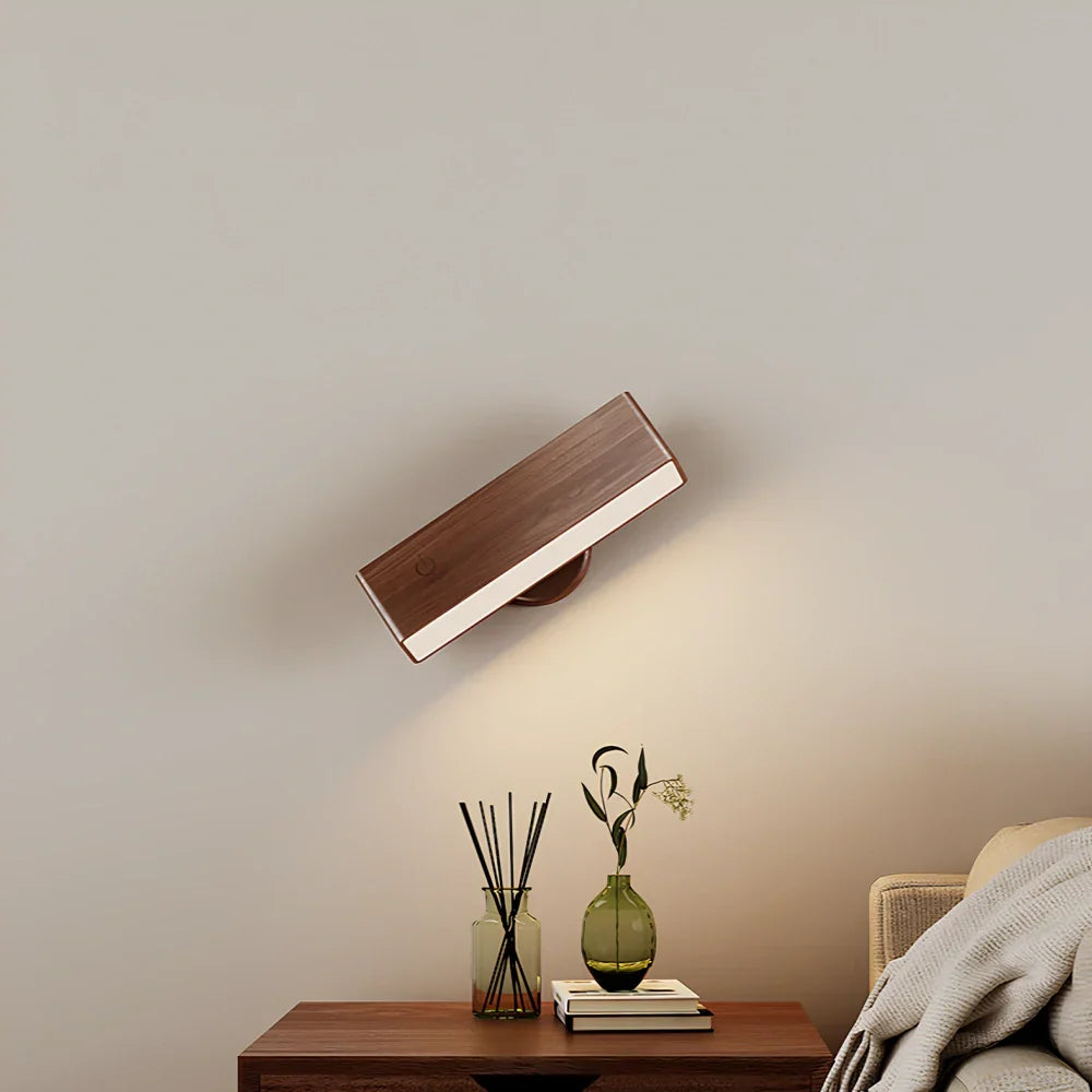 Magnetic Swivel Wall Light with 360° Rotation & Touch Dimmer – Rechargeable Cordless Reading Lamp for Bedroom, Living Room & Home Office | Thomler