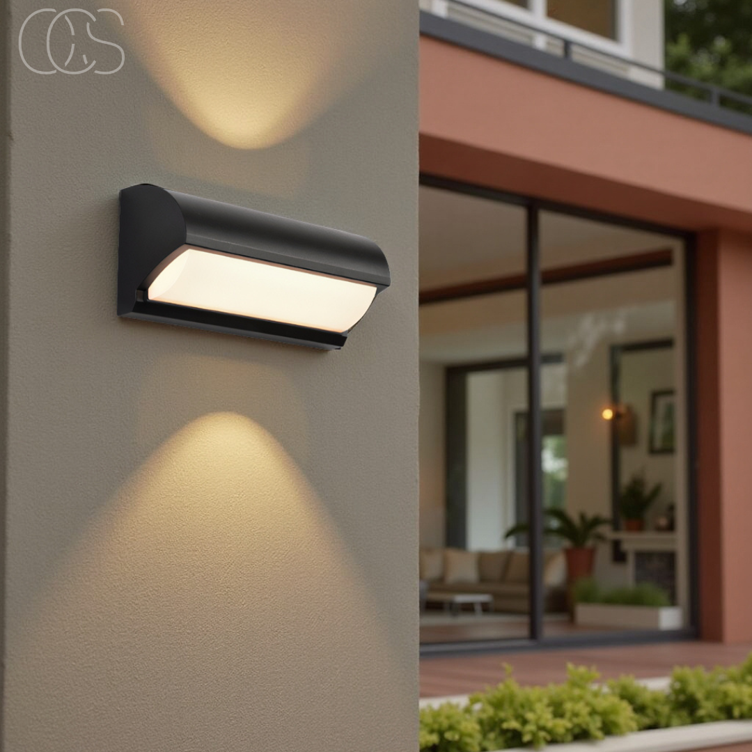 Outdoor LED Wall Light Fixture Black Modern Waterproof Sconce for Patio Garden Entryway 960 Lumens Warm White 3000K IP65 Rated | Thomler
