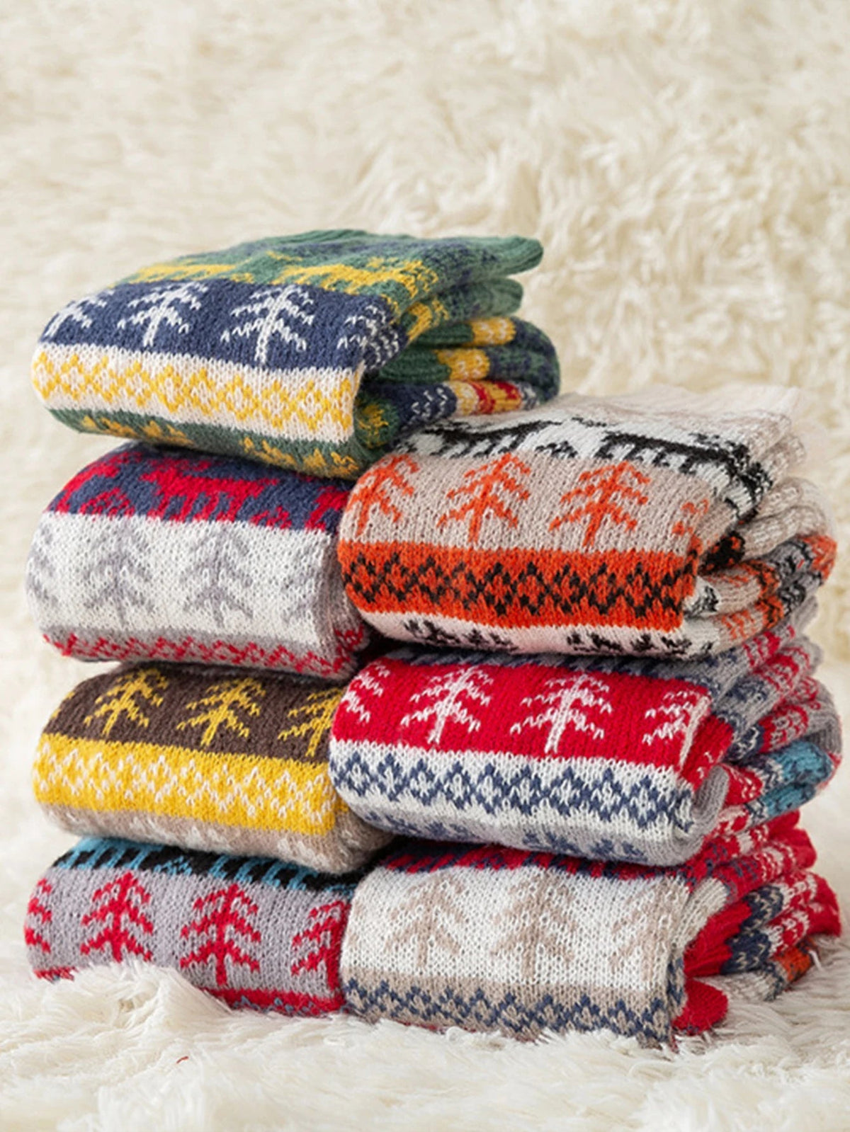 Cable-Knit Winter Boot Socks with Snowflake Pattern – Pull-On Thermal Leg Sleeves for Women | Thomler