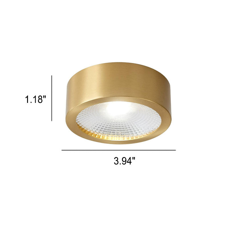 Flush Mount Ceiling Light Copper 4.72 in Built-In LED Modern Hallway Living Room Bedroom Lighting | Thomler