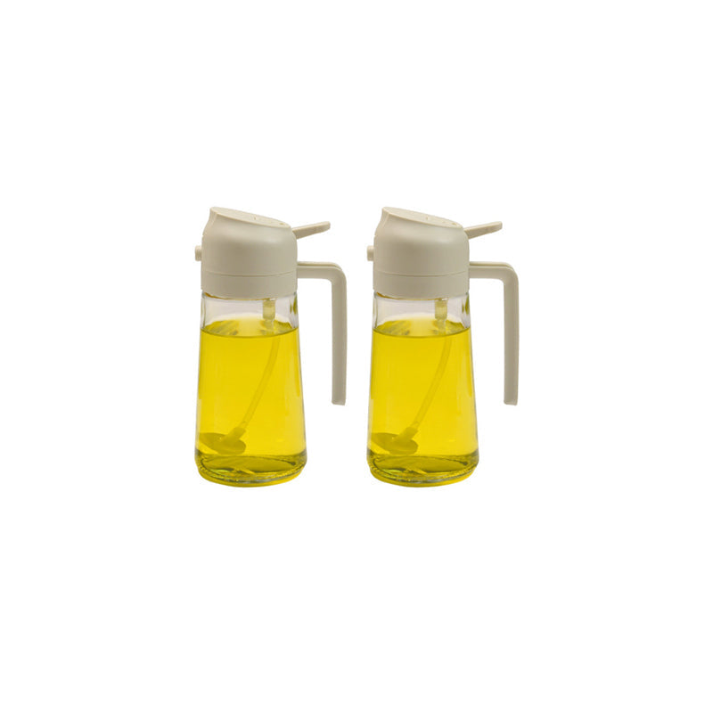 Glass Oil Mister and Pouring Bottle for Cooking – Dual-Function Sprayer with Wide Mouth, 16 oz Capacity – Leak-Proof Kitchen Dispenser for | Thomler