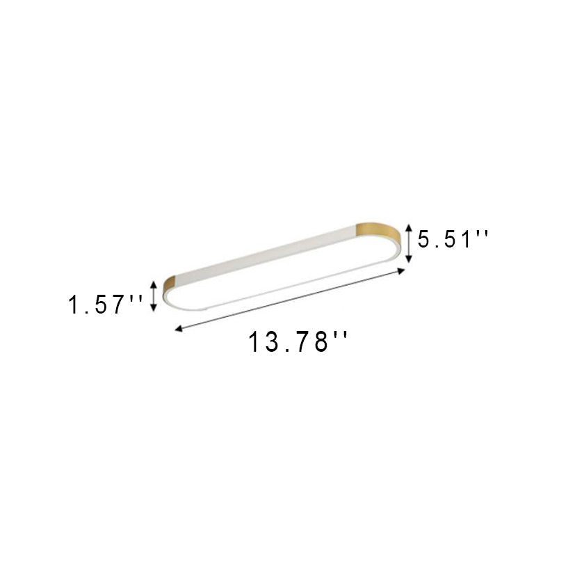 Flush Mount LED Ceiling Light Iron Acrylic 25.6 in Modern Living Room Bedroom Hallway Lighting 3 Color Temperature Adjustable | Thomler