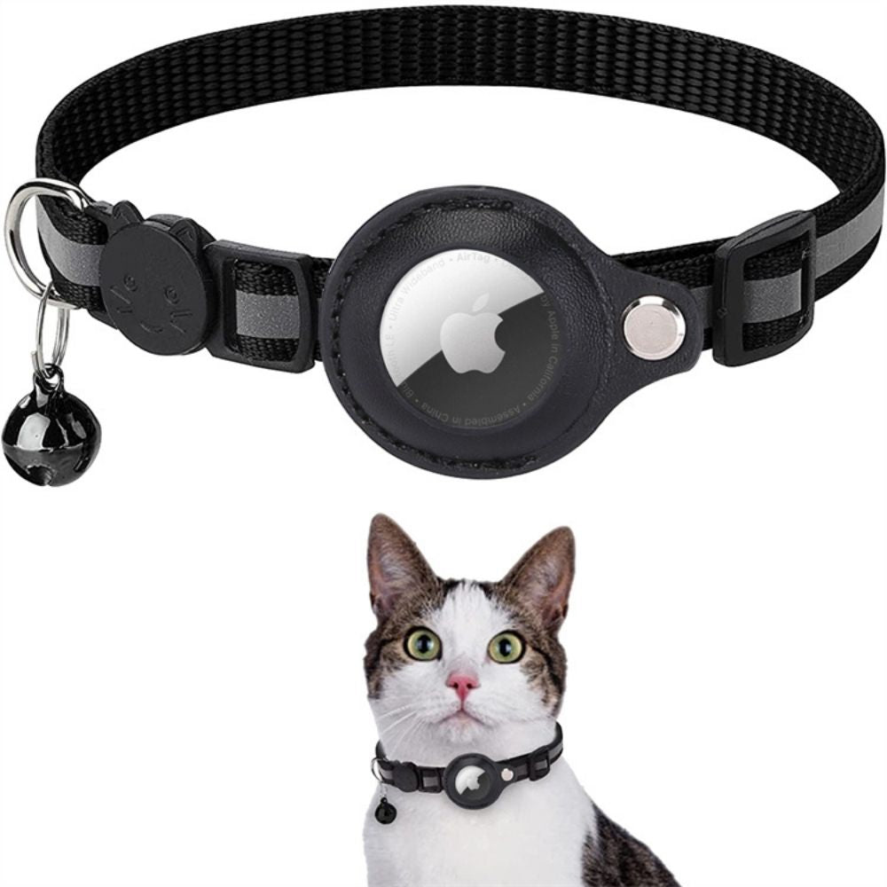 Adjustable Cat Collar with Reflective Stitching, Breakaway Buckle & Tracker Pocket for Indoor Outdoor Cats | Thomler