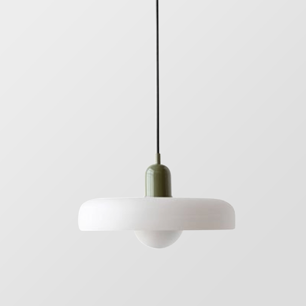 Art Glass Dome Pendant Light Fixture with Adjustable Cord for Kitchen Island Dining Room Bedroom | Modern Round Ceiling Hanging Lamp | Thomler