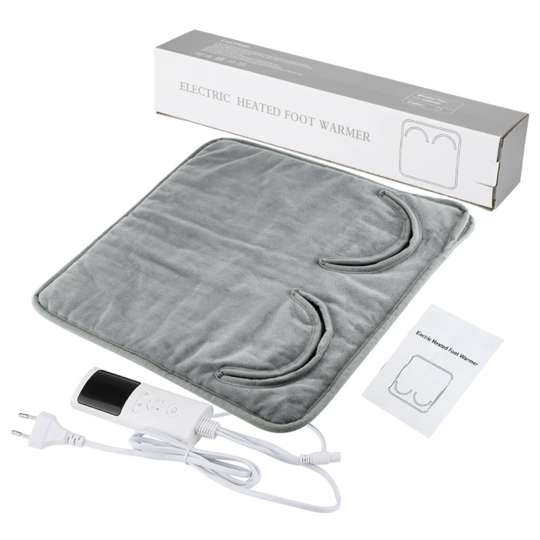 Heated Foot Warmer Pad with 9 Heat Settings & Auto Timer – Soft Microplush Electric Heating Mat for Home Office Winter | Thomler