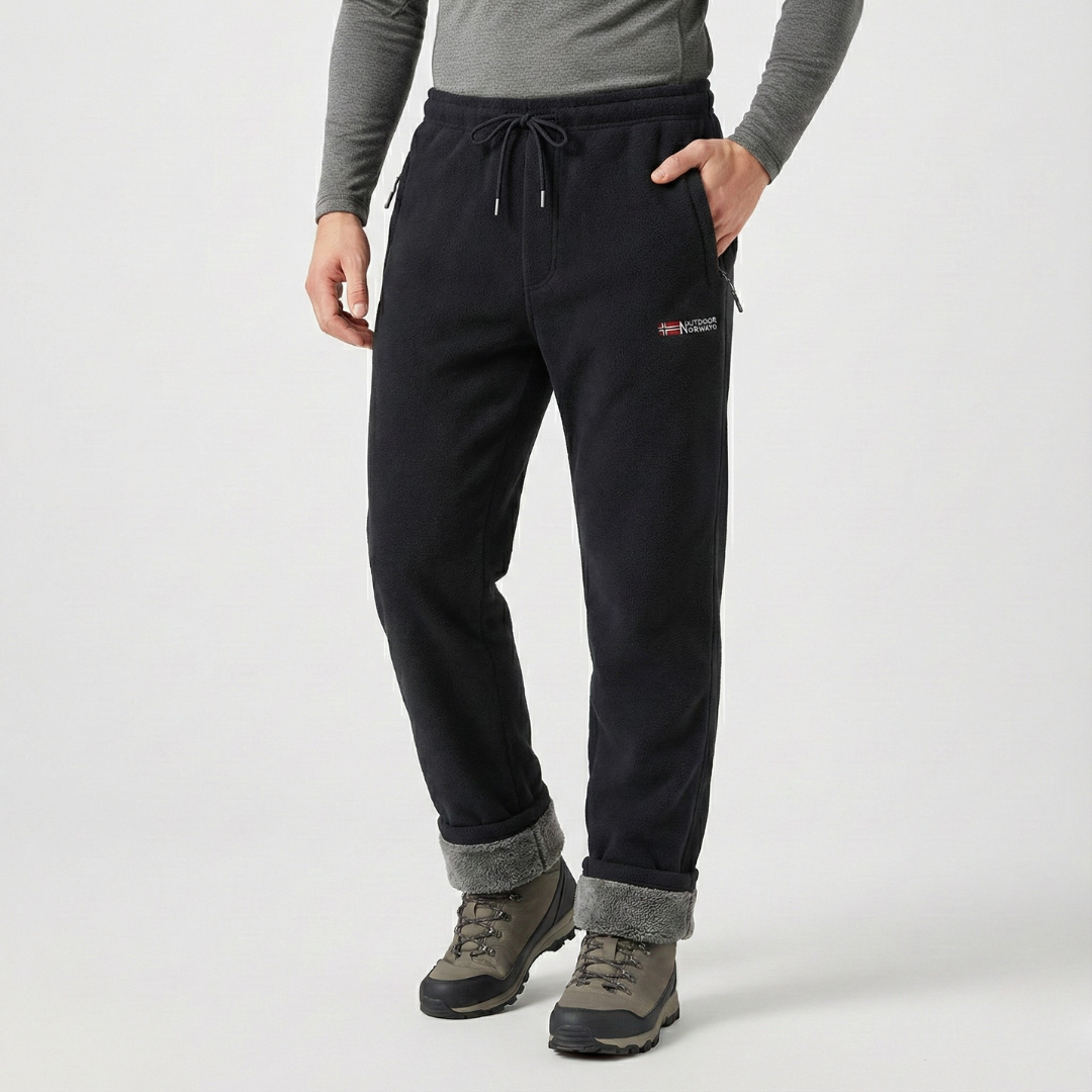 Insulated Fleece Winter Snow Pants for Skiing, Camping & Outdoor Work – Unisex Thermal Cold Weather Trousers with Elastic Waist & Deep | Thomler
