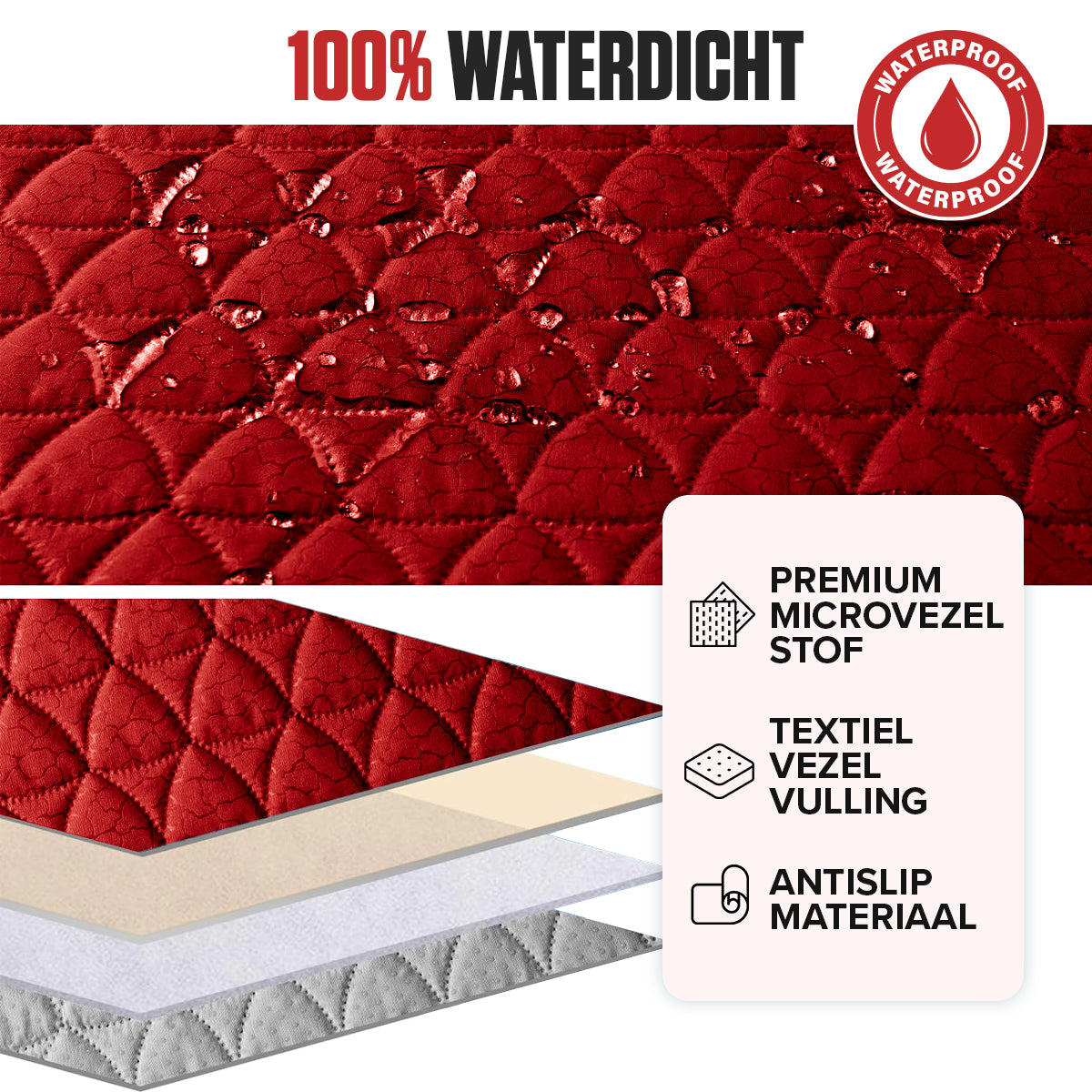 Sofa Cover Quilted Polyester Water Repellent Anti Slip Living Room Pet Protection Throw Protector | Thomler