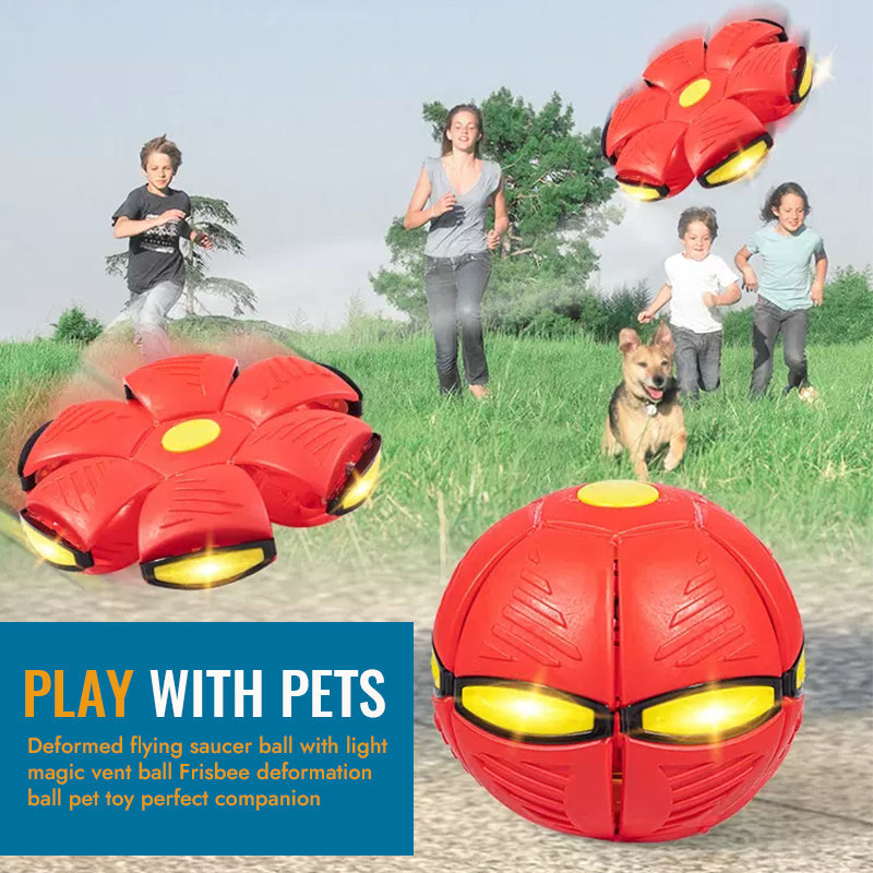Self-Rolling LED Dog Ball Toy – Motion-Activated Light-Up Frisbee Disc for Interactive Fetch & Indoor Outdoor Play | Thomler