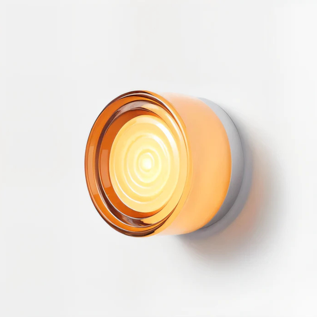 Modern Glass and Metal Wall Sconce – Nordic-Inspired Ambient Light for Bedroom & Living Room | Thomler