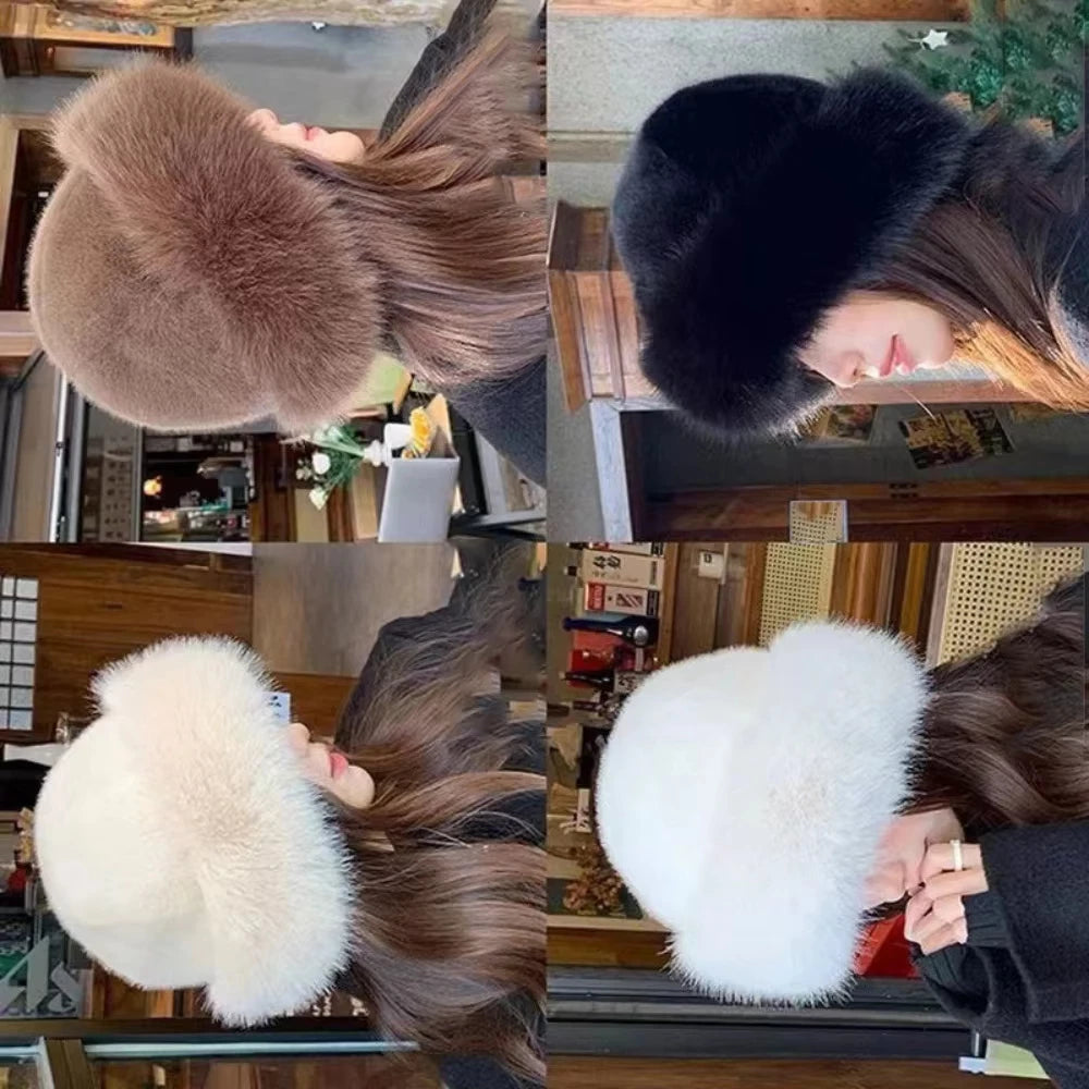 Cozy Faux Fur Cloche Hat for Cold Weather – Soft Fleece Winter Head Topper with Classic Rounded Silhouette | Thomler