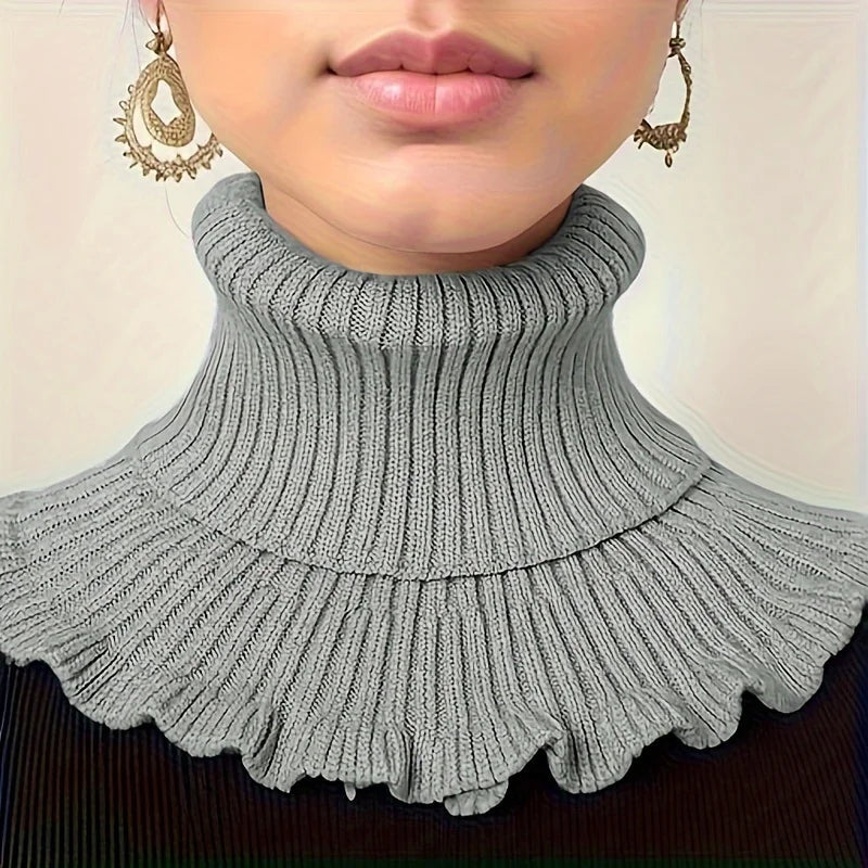 Faux Cashmere Turtleneck Collar Wrap – Soft Detachable Neck Warmer for Layering & Cold Weather Style | Thomler