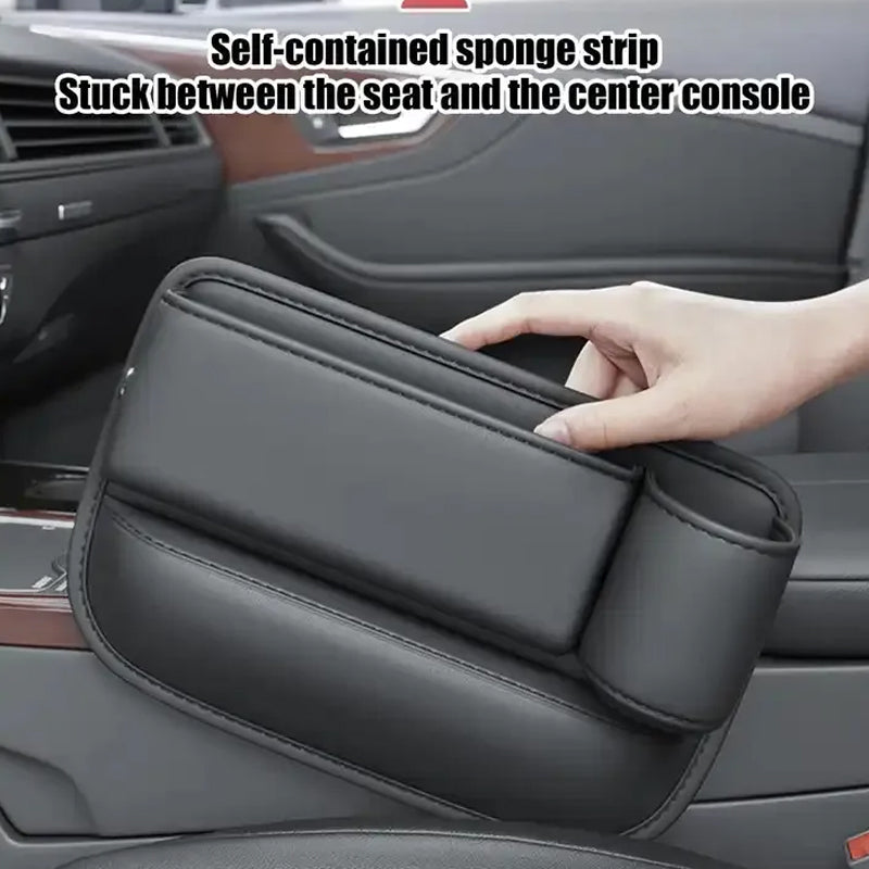 Car Seat Gap Organizer Faux Leather Storage Caddy with Charging Port for Center Console Driver Passenger Side Vehicle Accessories | Thomler