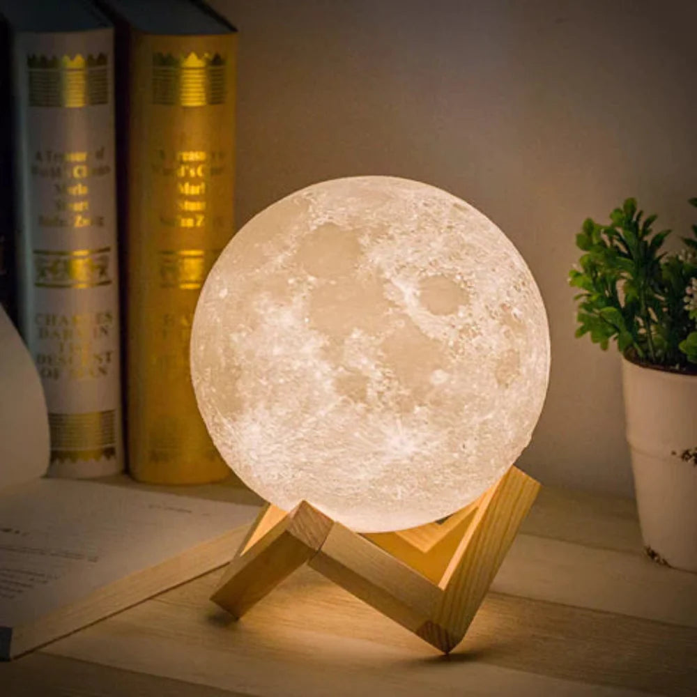Table Lamp 8 in (20 cm) 2-Color Touch-Control USB Rechargeable Bedroom Living Room Night Light | Thomler
