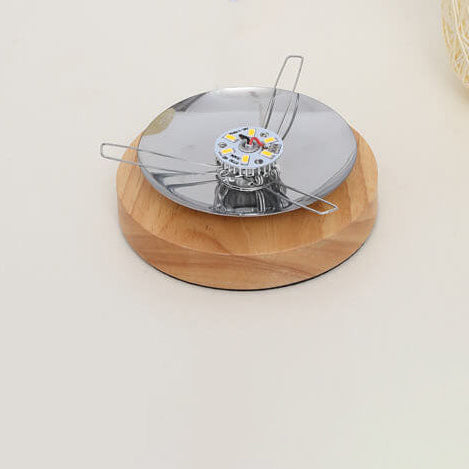 Woven Rattan Table Lamp with Wood Base & Metal Frame – Plug-In LED Desk Light for Bedroom, Living Room & Office | Thomler