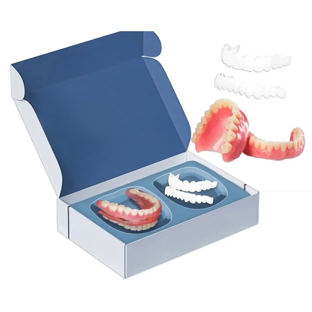 Removable Cosmetic Teeth Veneers for Adults – Instant Smile Enhancer with Silicone Liner, Reusable Snap-On Dental Cover for Natural Look | Thomler
