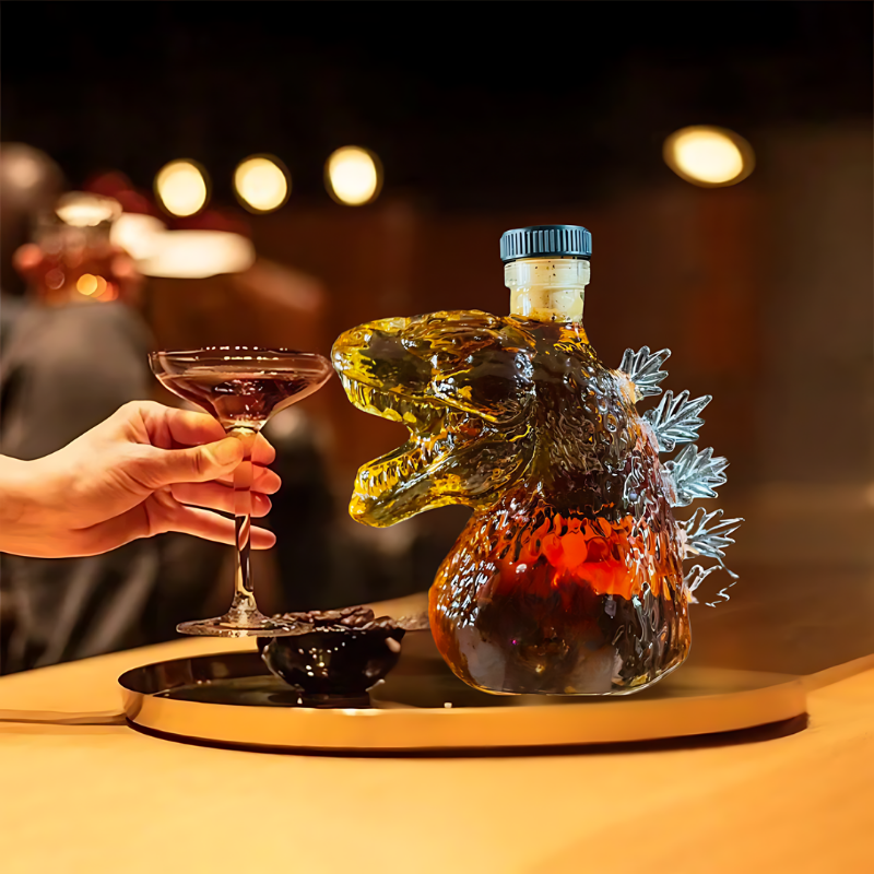 Decorative Glass Animal Bottle – Unique Figurine Decanter for Home Bar & Gifting | Thomler