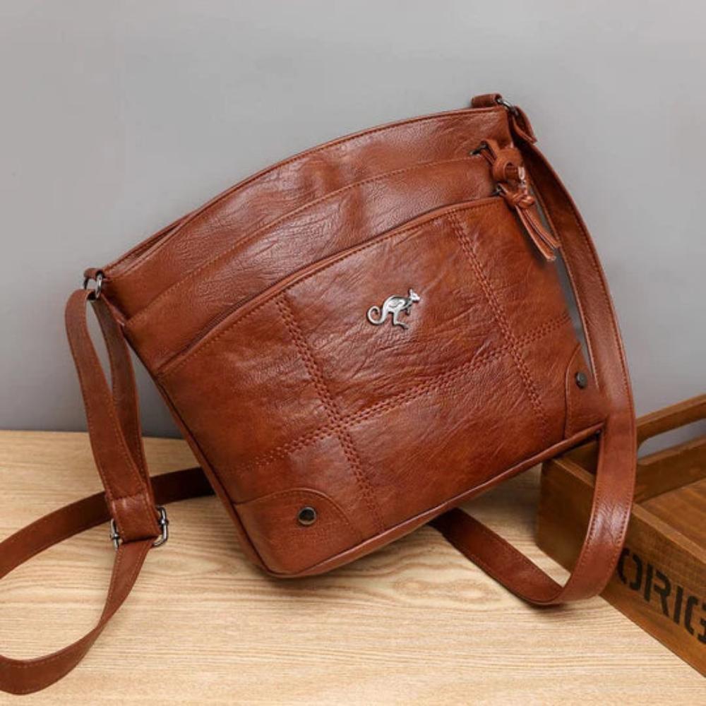 Handcrafted Full-Grain Leather Tote Bag for Women | Vintage Crossbody Shoulder Purse with Premium Patina Finish | Everyday Carryall | Thomler