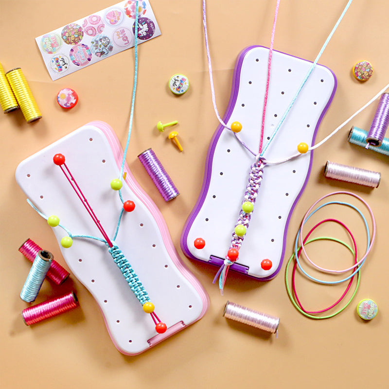 Kids' Friendship Bracelet Weaving Loom Kit – Creative Craft Set for Fine Motor Skills & Imaginative Play | Thomler