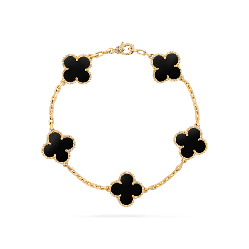 Chain Bracelet with Beaded Accents – Adjustable 7.9" Gold-Tone Link Band for Women – Everyday Wear & Layering Jewelry | Thomler