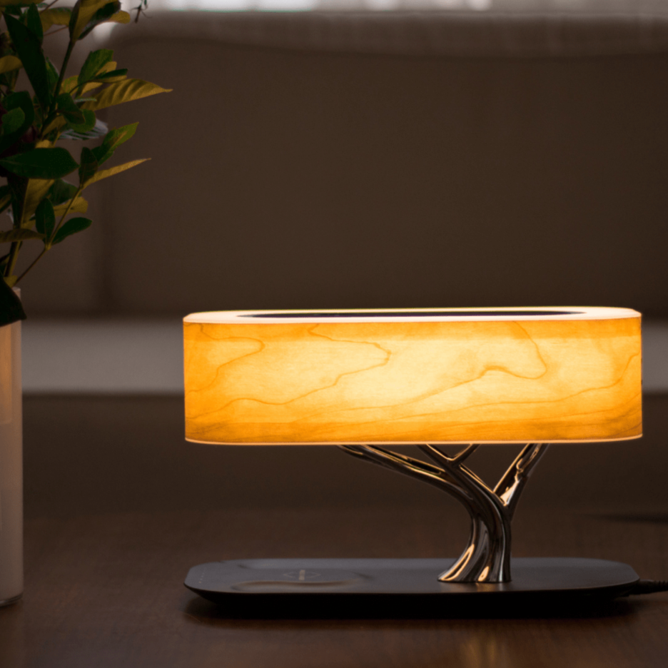 Wireless Charging Table Lamp with Bluetooth Speaker for Bedroom Nightstand Office Desk Living Room Modern LED Accent Light | Thomler