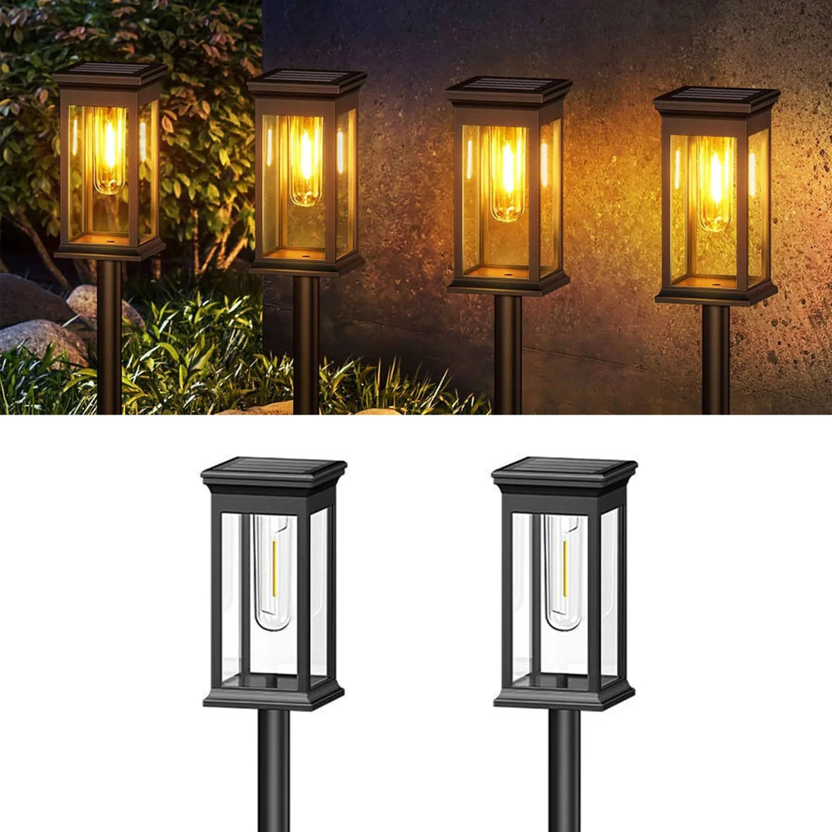 Solar-Powered Pathway Stakes – Weatherproof LED Garden Accent Lights with Auto On/Off for Walkways, Patios & Yards | Thomler