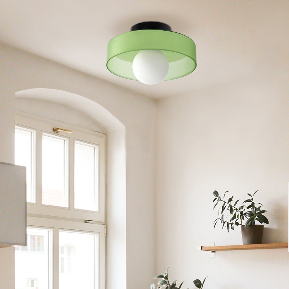 Ceiling And Wall Lamp Amber Glass 20.0 cm Soft Light Living Room Bedroom Decorative Lighting | Thomler