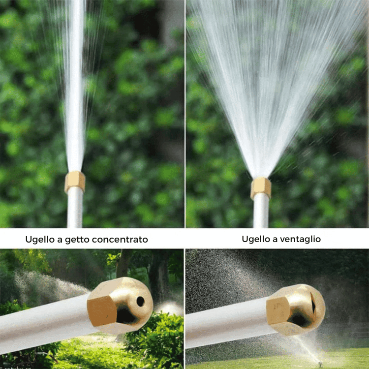High-Pressure Garden Hose Spray Nozzle with Adjustable Stream & Dual Interchangeable Tips for Deck, Siding, Driveway, Patio, Car Washing & | Thomler