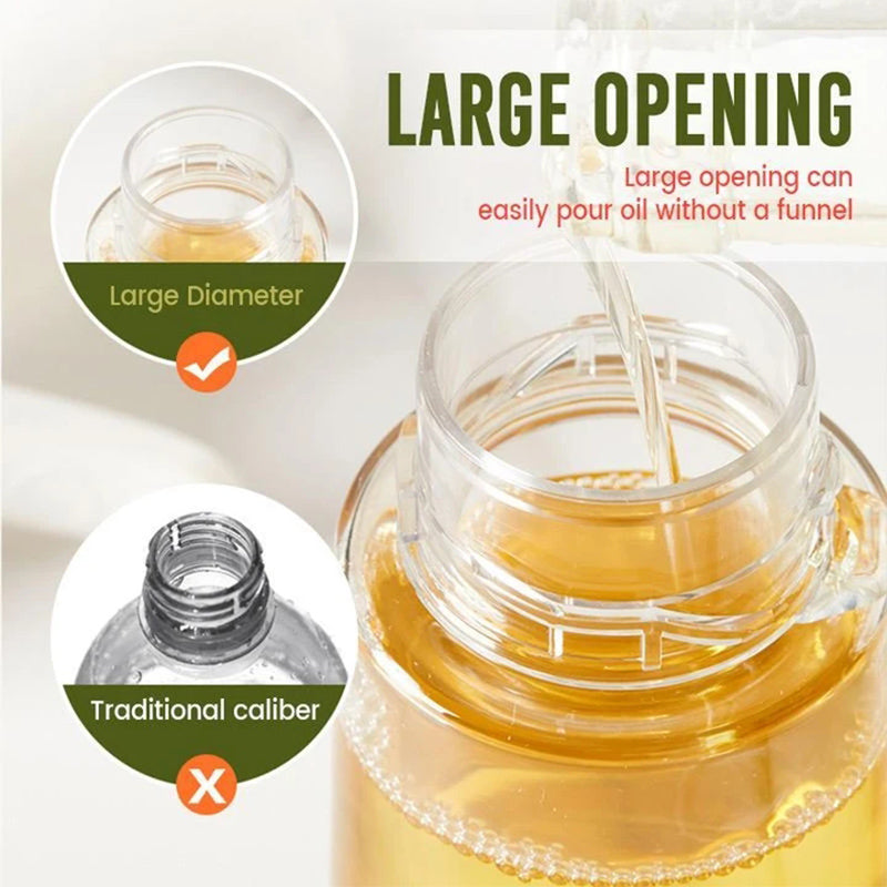 Pressurized Cooking Oil Mister with Fan Spray Nozzle for Grilling, Baking & Air Frying | Refillable Kitchen Oil Sprayer | Thomler