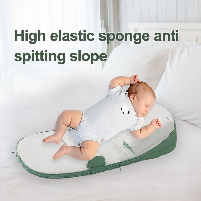 Infant Sleep Positioner Wedge with Memory Foam for Reflux Relief & Safe Side Sleeping | Thomler