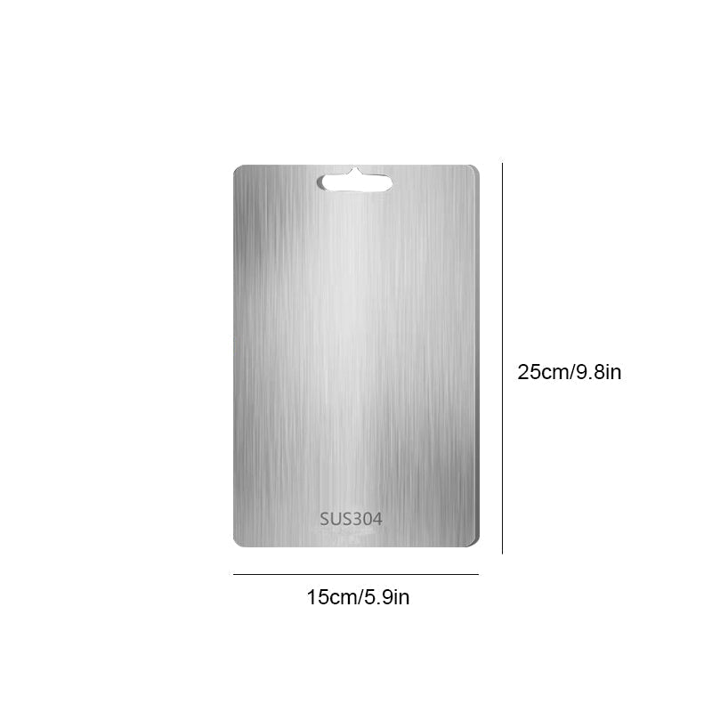 Dual-Surface Stainless Steel Cutting Board for Kitchen Food Prep & Meal Safety | Rust-Resistant Chopping Board for Meat, Vegetables, Bread | Thomler