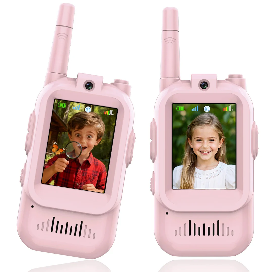 Two-Way Video Walkie Talkie Set for Kids with Voice Changer & Live Screen – Indoor Outdoor Play Radio Communicators for Children Ages 3-12 | Thomler