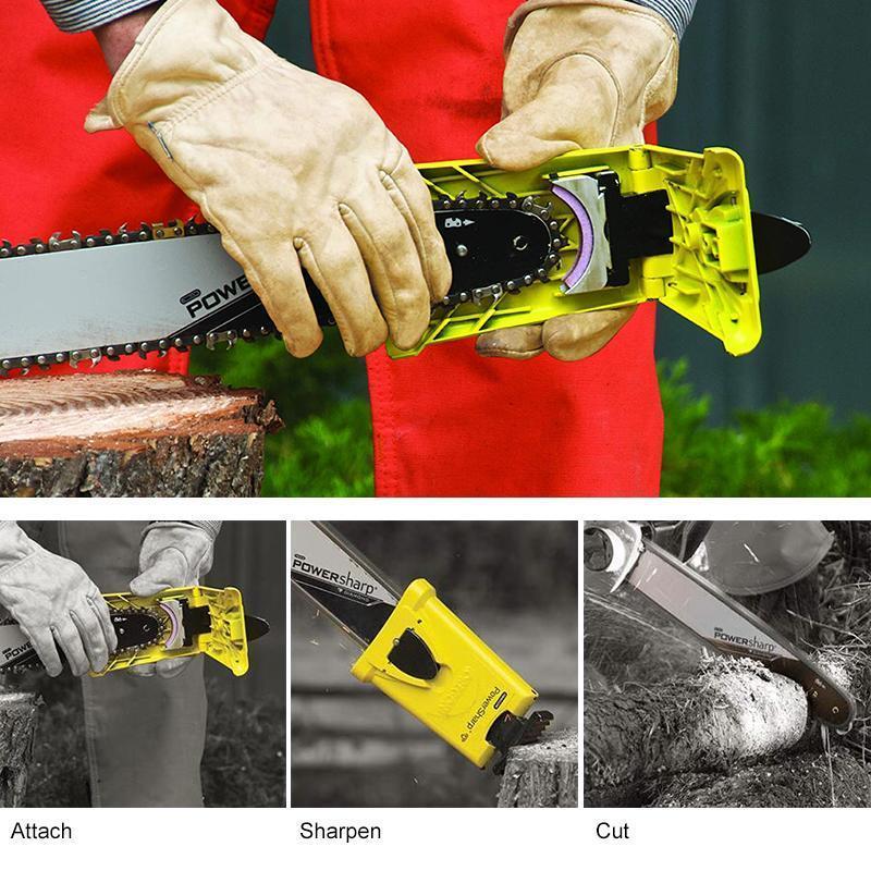 Portable Chainsaw Sharpener Tool | Easy-Mount Bar Sharpening System for All Chain Types | Compact Workshop & Field Use Accessory | Thomler