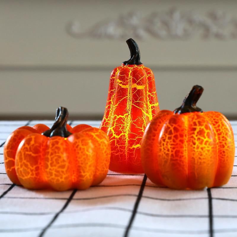 Battery-Powered LED Jack-O'-Lantern Decoration with Warm Glow for Indoor & Outdoor Halloween | Thomler