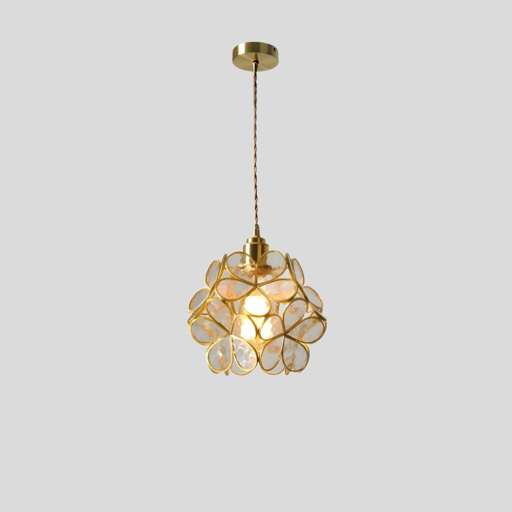 Stained Glass Pendant Light – Handcrafted Vintage Ceiling Fixture with Adjustable Chain for Dining Room, Kitchen, Restaurant | E26 Base | Thomler