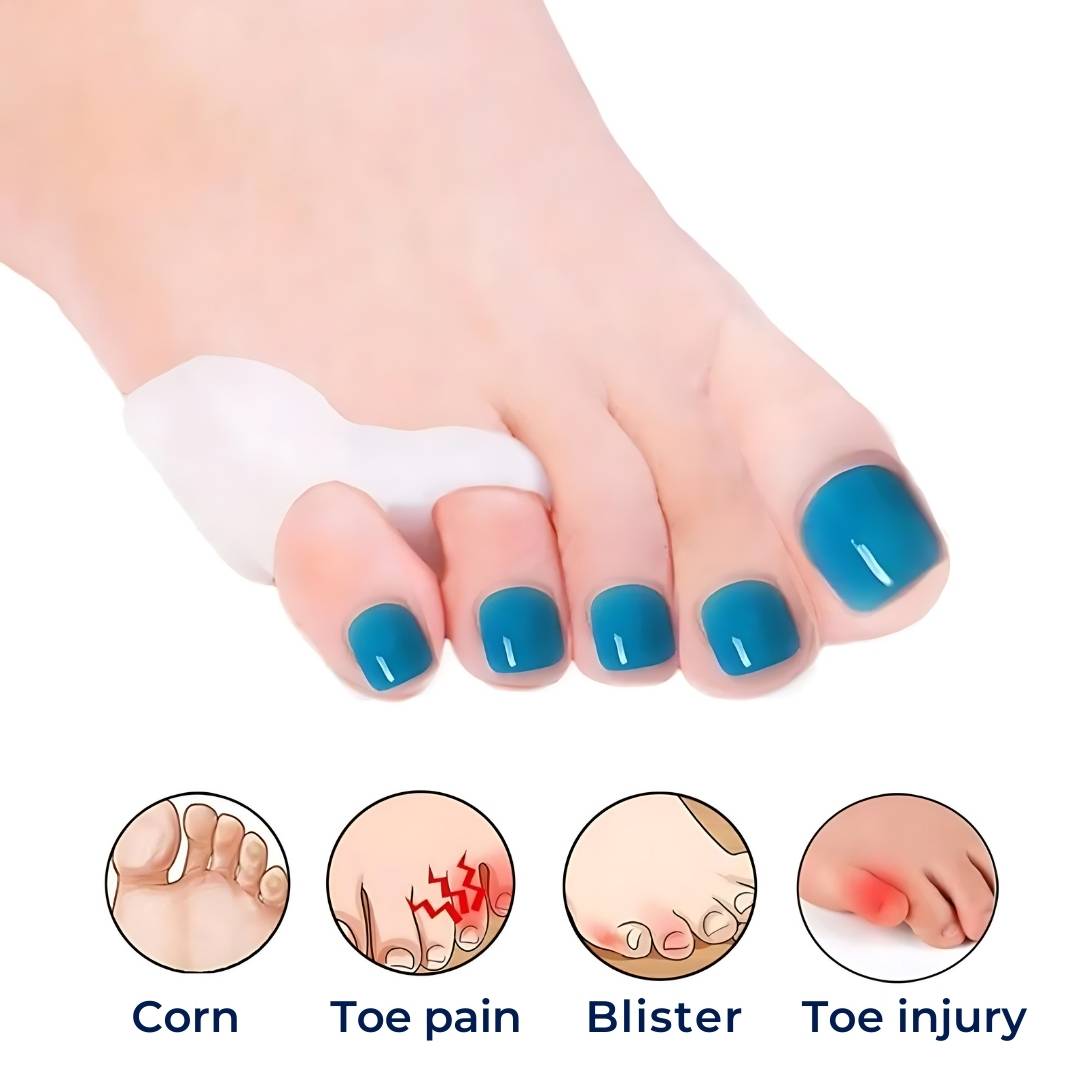 Gel Toe Separators for Bunions, Hammertoe & Crooked Toes – Soft Silicone Alignment Spacers for Pain Relief & Overlap Correction | Thomler