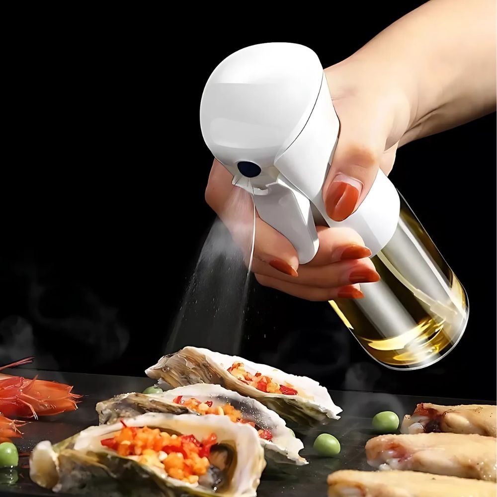 Oil Spray Bottle Glass 100 ml Black Air Fryer BBQ Salad Cooking Mister Vinegar Dressing Kitchen Dispenser | Thomler