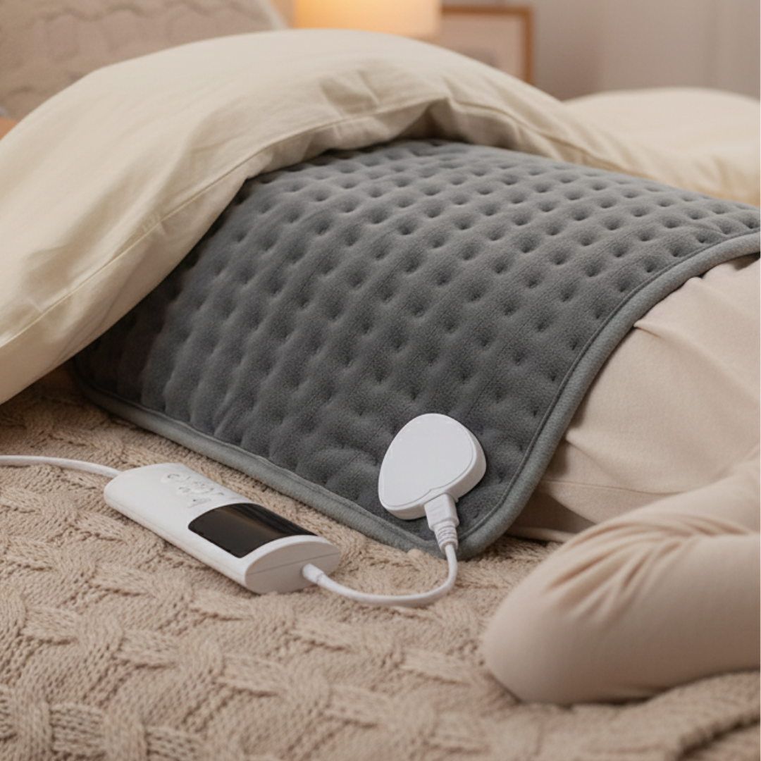Electric Heating Pad 24×12 in with 9 Heat Settings & Auto-Shutoff Timer for Back, Neck, Shoulders, Legs | Microplush Comfort Wrap for Cold | Thomler