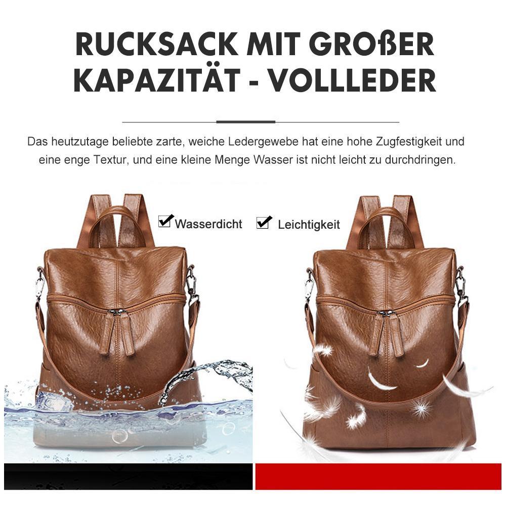 Genuine Leather Backpack with Multiple Compartments for Work School Travel Everyday Carry Women's Stylish Daypack | Thomler